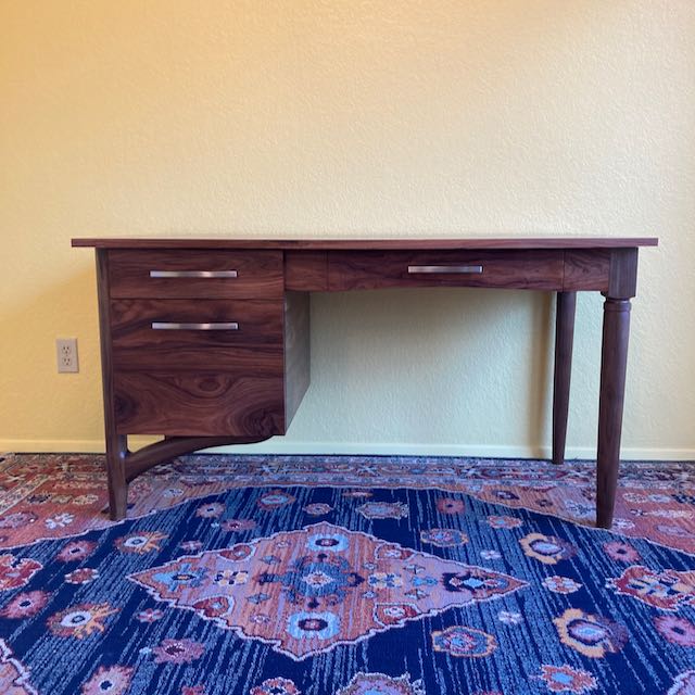 Danish Modern Desk Rosewood and Walnut